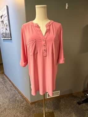 Anne Klein Blouse | Pink | XL